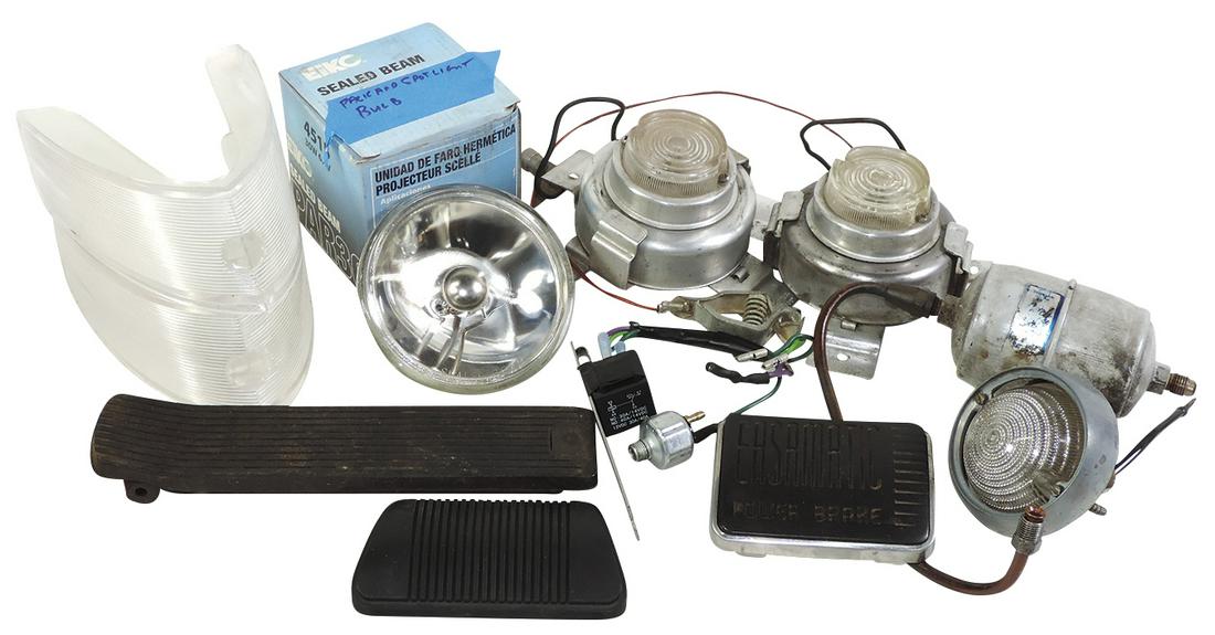 Packard parts (10), 2 truck lights, back-up light, self-leveling brake switch w/new relay, 2 back-up (1 of 1)