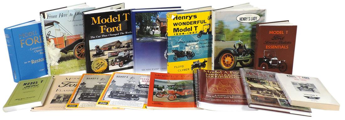 Books (15), incl Model T Ford, The Car That Changed The World, B. McCalley, copyright 1994; Model T: Books (15), incl Model T Ford, The Car That Changed The World, B. McCalley, copyright 1994; Model T Ford Clubs of America Membership Directory 2005; Model A, Henry's Lady, R. Miller, copyright 1972; M