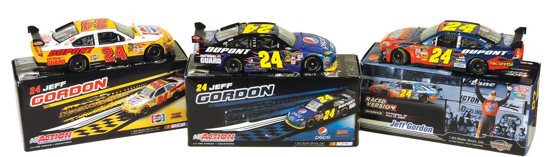 Nascar Scale Model Stock Cars (3), 1/24 scale die-cast metal by Action Racing, Jeff Gordon #24 Pepsi (1 of 1)