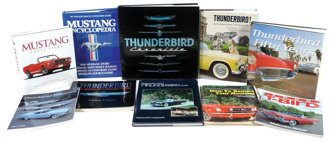 Books (10), incl Thunderbird Chronicle, The Auto Editors of Consumer Guide, copyright 2001; Personal (1 of 1)