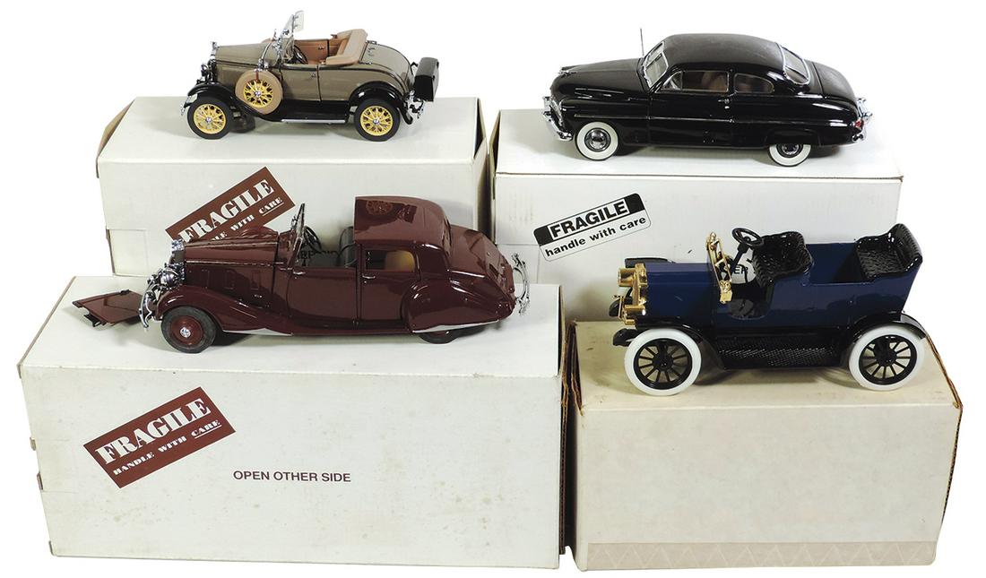 Toy Precision Models (4), 1932 Model A Roadster, 1938 Rolls, 1949 Mercury & 1907 Deere Model B, by (1 of 1)
