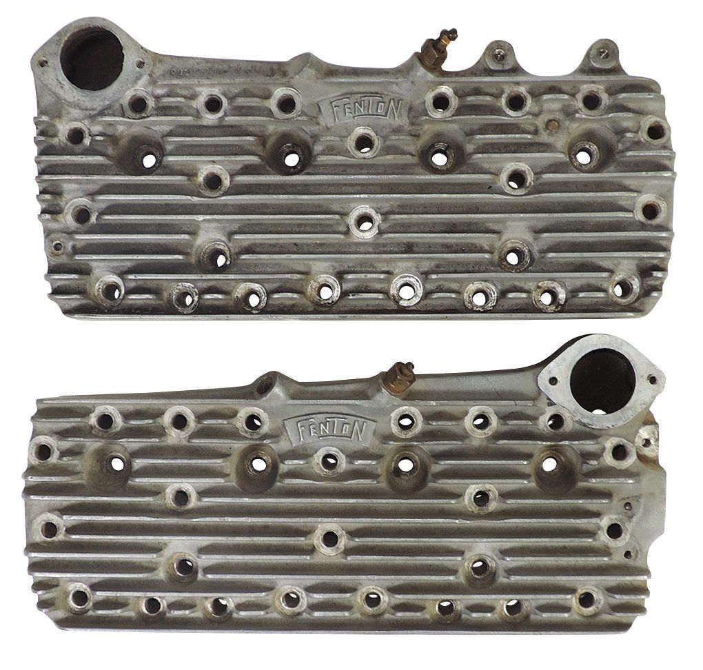 Heads (2), Ford Flathead, Fenton 1948-53, aluminum, VG orig used cond. (1 of 1)