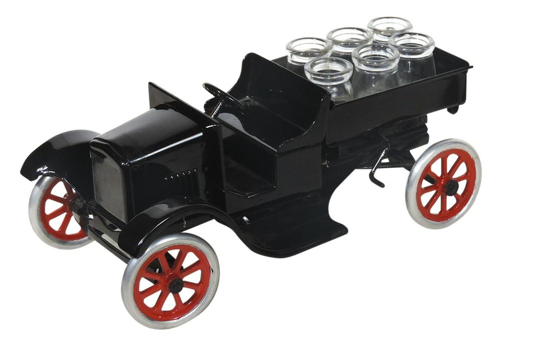 Toy Buddy L Flivver Dump Truck, pressed steel, professional restoration, Exc cond, 11"L.: Toy Buddy L Flivver Dump Truck, pressed steel, professional restoration, Exc cond, 11"L.