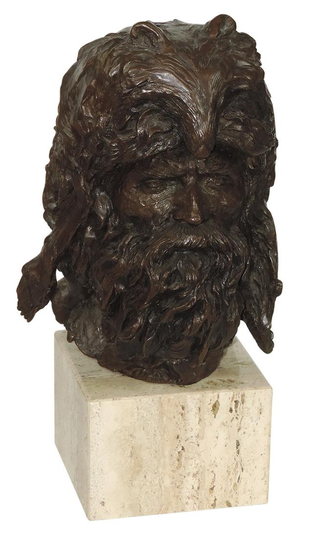 Western Bronze, Paul Calle (1928-2010) ,"Free Trapper" Ltd Ed signed & dtd on base, 1983, 27/48, Exc (1 of 1)