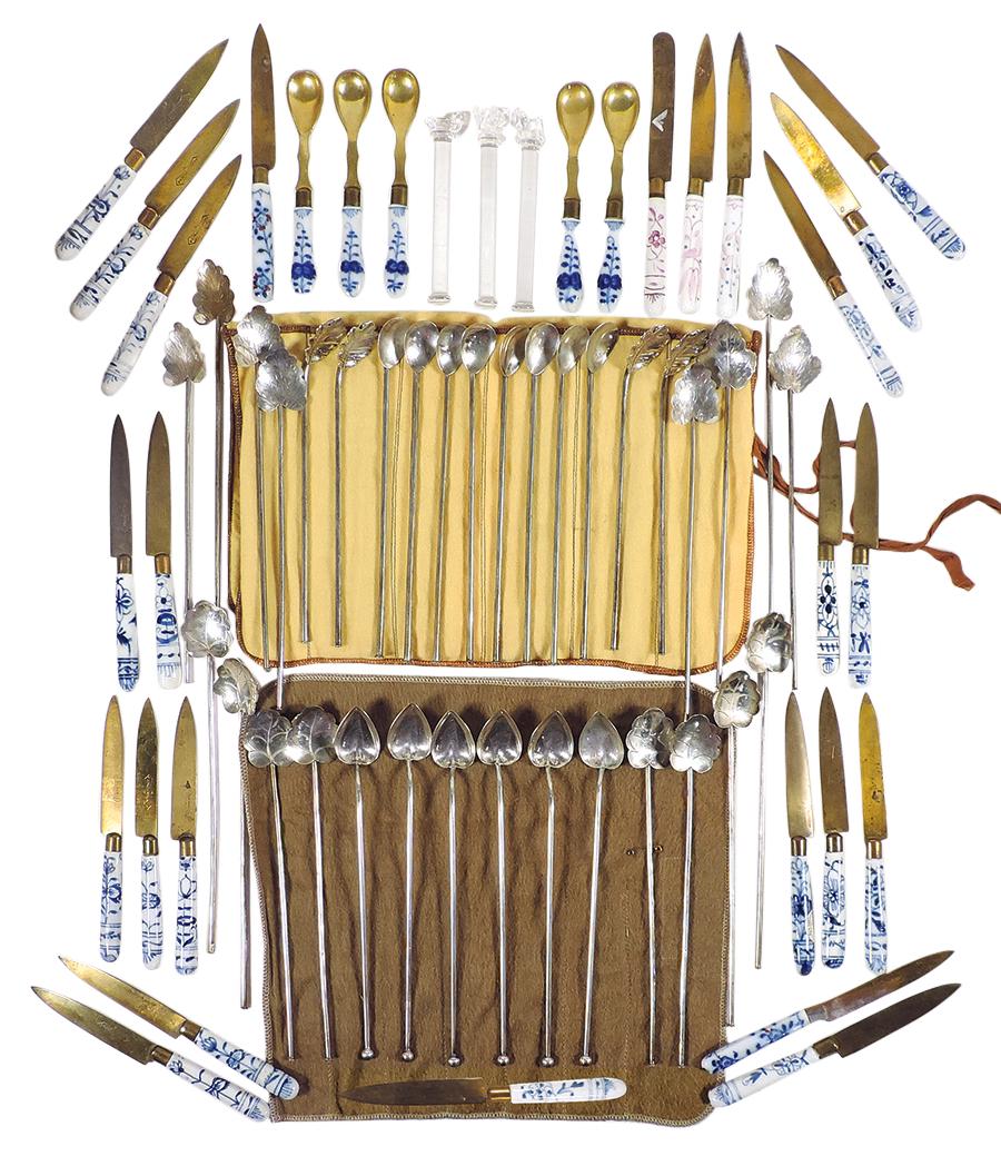 Flatware & Drink Sippers (67), 8 Monterrey Camarena Sterling silver, 4 Peruzzi Florence Silver 800 (1 of 1)