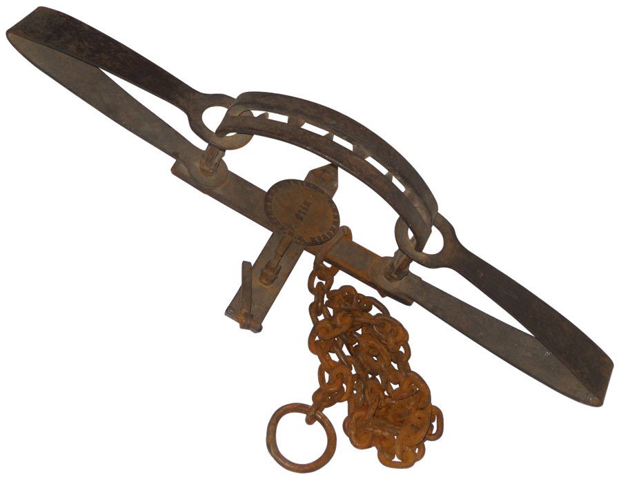 Animal, bear trap, S. Newhouse #15, : Animal, bear trap, S. Newhouse #15, Oneida Community, NY, Exc cond, 35"W.