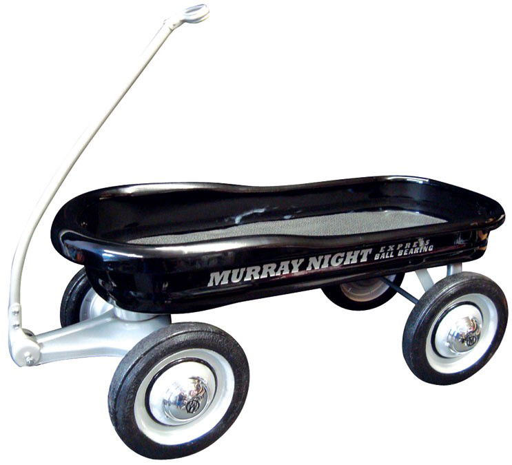 Child's coaster wagon, Murray Night Express, 1950's mod: Child's coaster wagon, Murray Night Express, 1950's model, totally restored, Exc cond, 17"H x 34"L x 18"W.