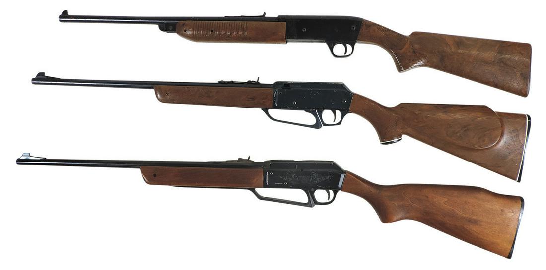 Air Rifles (3), all mfgd by Daisy, Mod. 840, Mod. 990 & 970 Powerline, various cond w/the first: Air Rifles (3), all mfgd by Daisy, Mod. 840, Mod. 990 & 970 Powerline, various cond w/the first working, largest 38"L.