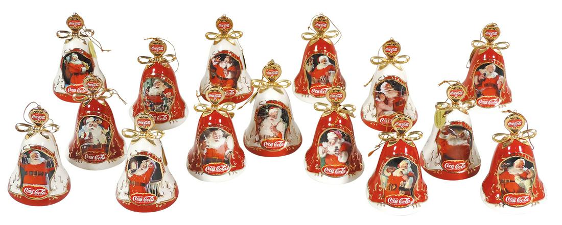 Coca-Cola Holidays Heirloom Porcelain Ornament Collection (15), Premier, 2nd, 3rd, 4th & 5th issue (1 of 1)