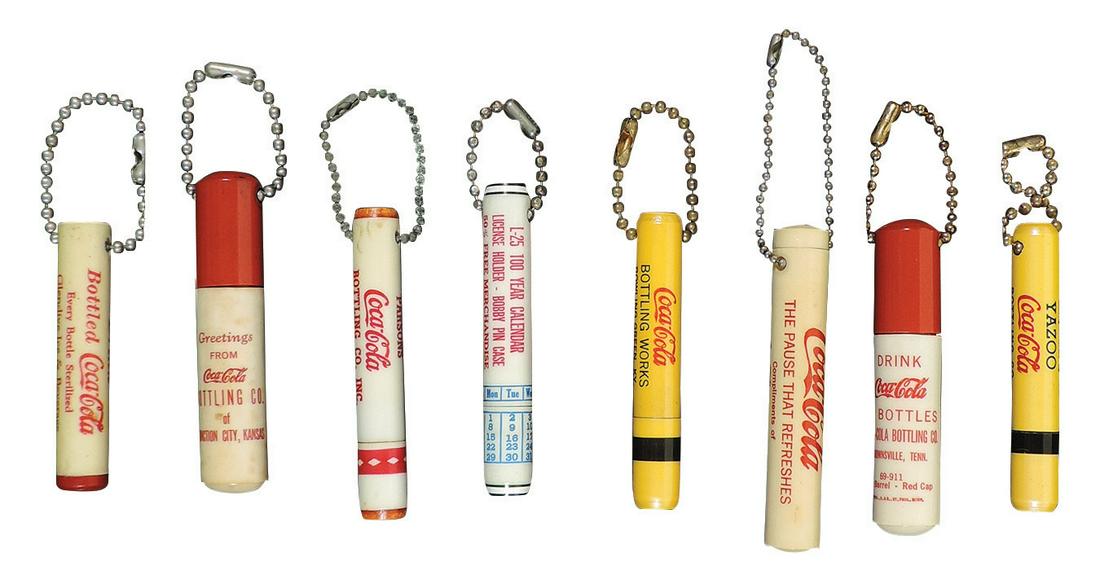 Coca-Cola License Holders (8), 100 Year Calendar License Holder Salesman Sample, others from (1 of 1)