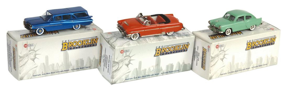 Toy Scale Model Cars (3), mfgd by Brooklin, 1951 Kaiser-Frazer Henry J BRK.118, 1954 Mercury (1 of 1)