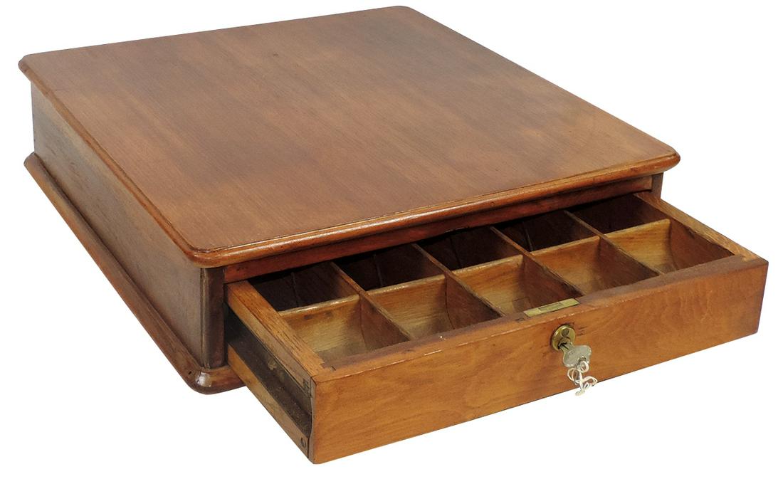 Country Store Cash Drawer, mfgd by Indiana Cash Drawer Co., Ser. #12546, wood case w/maker's plate, (1 of 1)