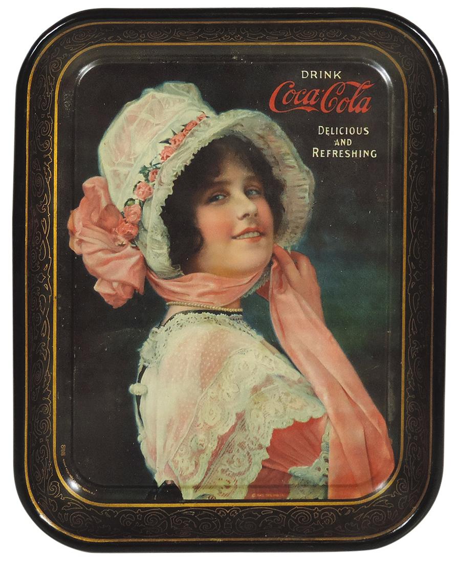 Coca-Cola Serving Tray, c.1914 "Betty", Exc color, VG to VG cond, 13.25"H x 10.5"W. (1 of 1)