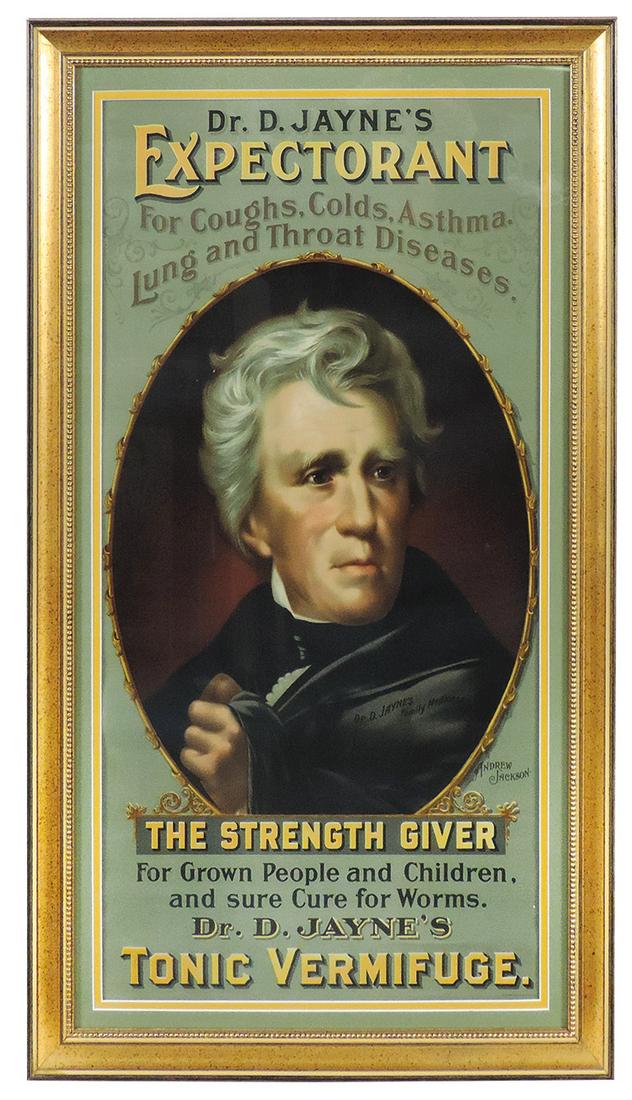 Drug Store Sign,  Dr. D. Jayne's Expectorant, The Strength Giver, w/large portrait of Andrew (1 of 1)
