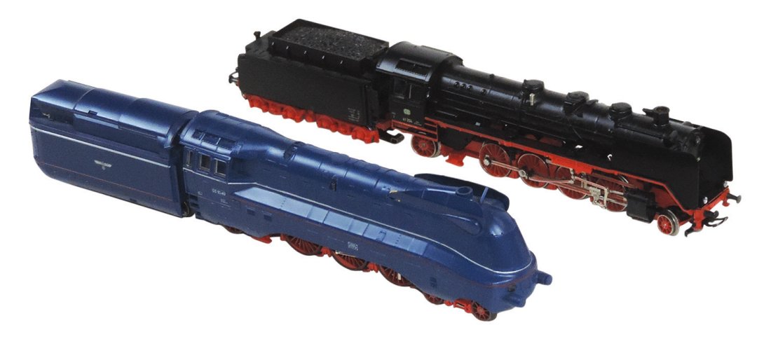 Toy Electric Train Engines (2), Marklin HO 3082 & digital 3489, both MIB cond, 14.5"L. (1 of 2)