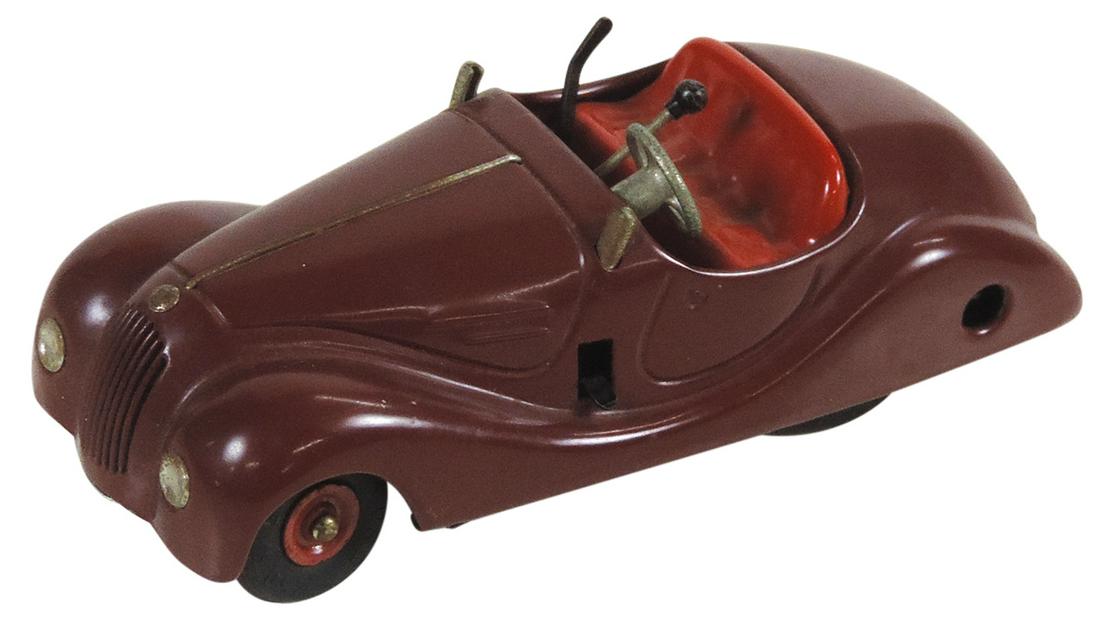 Toy Roadster, Tacho-Examico mfgd by Schuco US Zone Germany w/clockwork drive 4-speed & reverse, Exc (1 of 2)
