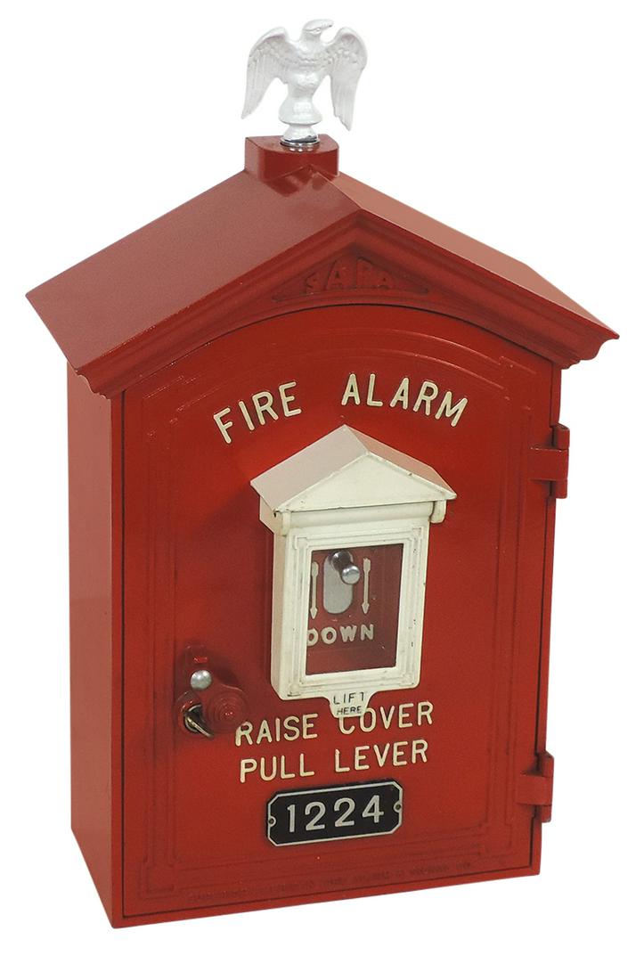 Fire Alarm Signal Box, mfgd by Superior American Fire Alarm & Signal Co., cast aluminum (1 of 3)