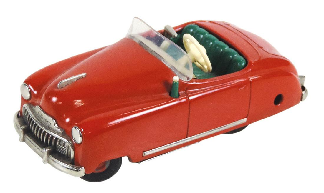 Toy Roadster Radio, 4012 mfgd by Schuco US Zone Germany, pressed metal windup w/clockwork drive & (1 of 2)