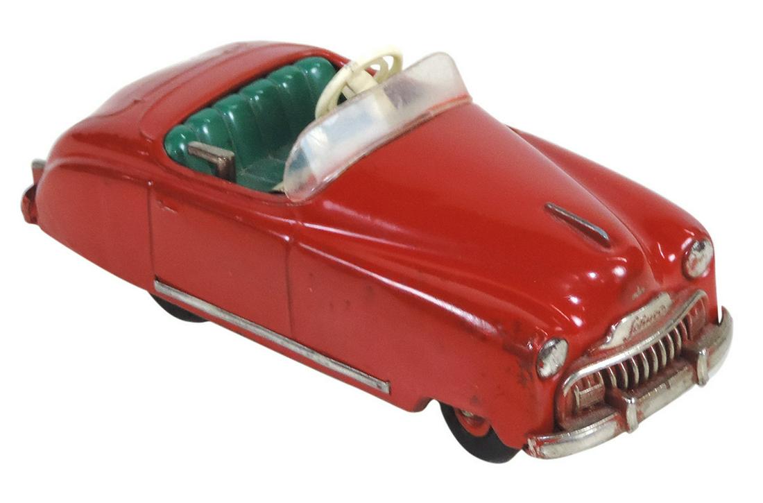 Toy Roadster Radio, 4012 mfgd by Schuco US Zone Germany, pressed metal windup w/clockwork drive & (1 of 2)
