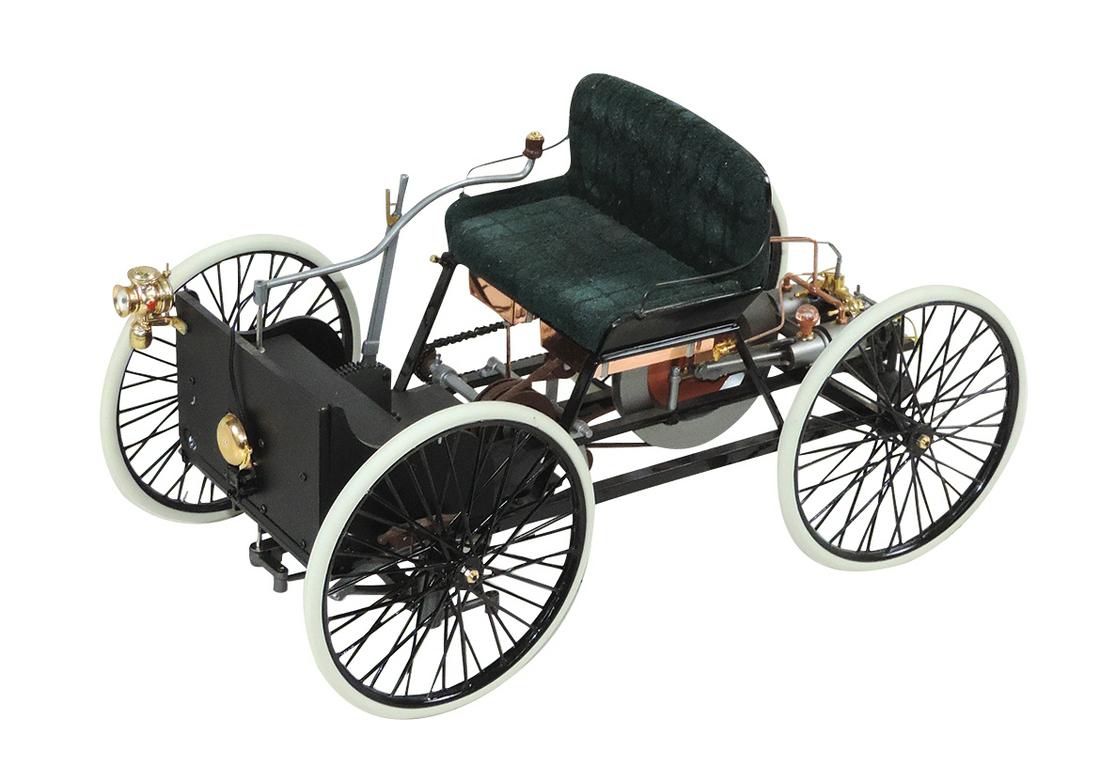 Toy Model 1896 Ford Quadricycle, mfgd by The Franklin Mint in precision 1:8 scale, mixed materials, (1 of 3)