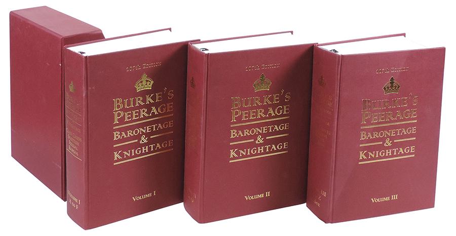 Books (3), Burke's Peerage, Baronetage & Knightage, Clan Chiefs, Scottish Feudal Barons, 3-vol set (1 of 2)