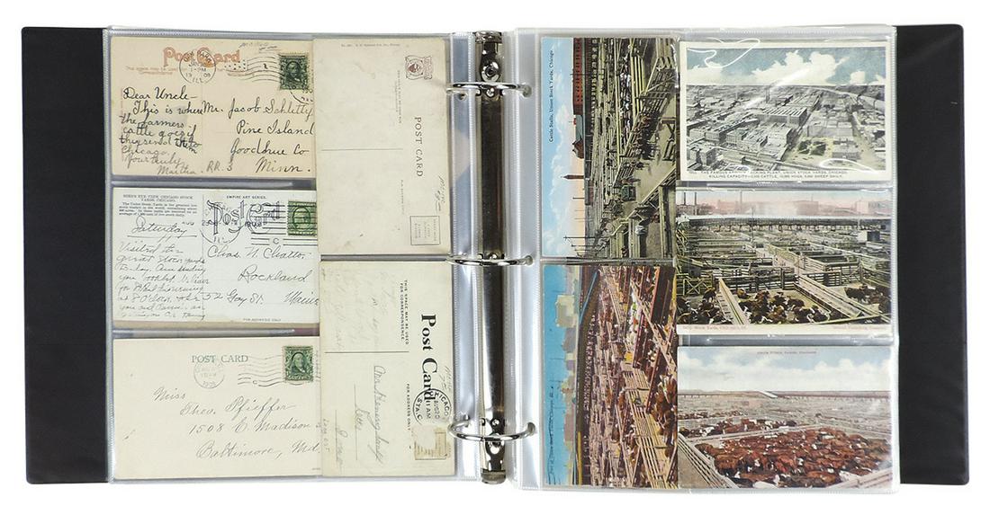 Livestock Ephemera Collection (150+), Union Stock Yard postcards, majority Chicago, c.1900-1950s (1 of 4)
