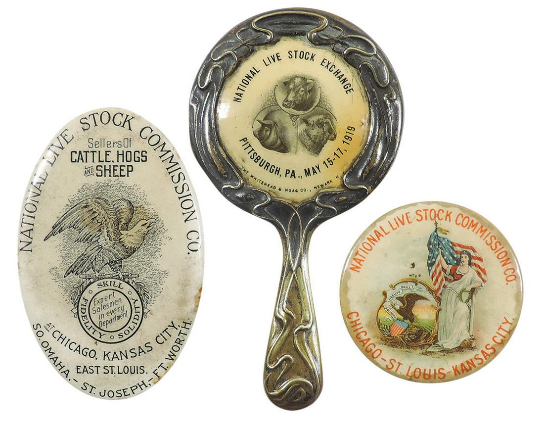 Livestock Advertising (3), National Live Stock Exchange-Pittsburgh, PA-May 15-17, 1919 pocket mirror (1 of 1)