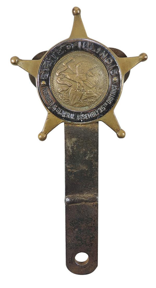 Automotive Bumper Tag, State of Illinois-Member of the General Assembly 35th District (Chicago), (1 of 1)