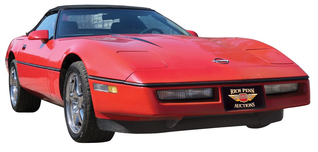 Automobile, 1989 Corvette convertible. The fourth generation C4 Corvette (1983 to 1996) (1 of 7)