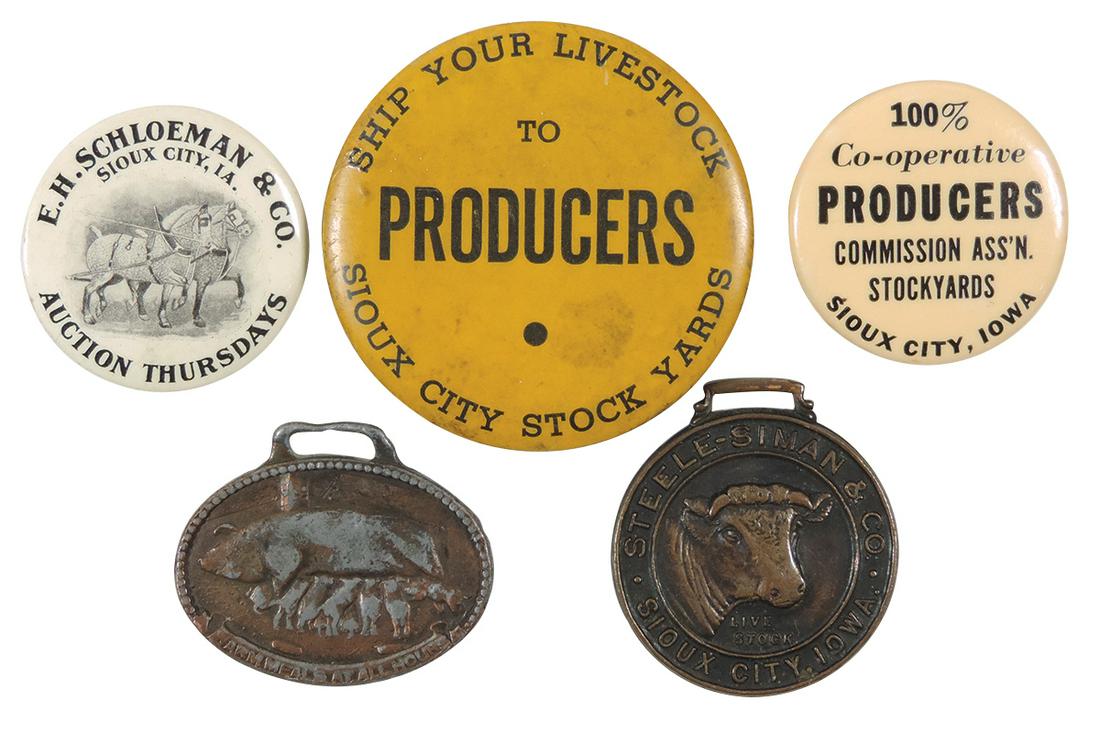 Livestock Advertising, all Sioux City, IA (5), Producers-Sioux City Stock Yards whetstone, Producers (1 of 2)