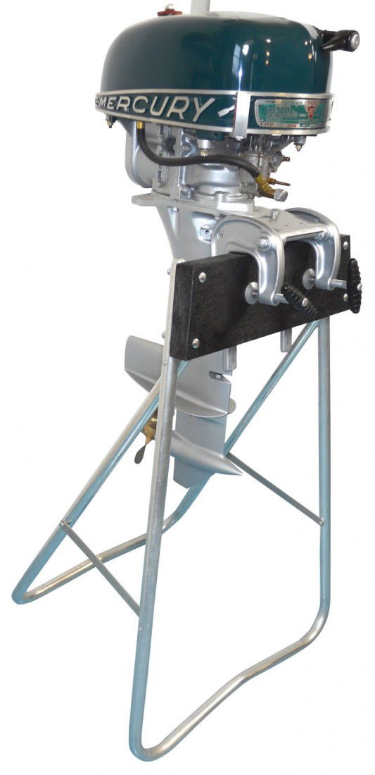 0339 Boat outboard motor w/stand, Mercury KG4H Rocket May 19, 2012 Rich Penn Auctions in MN