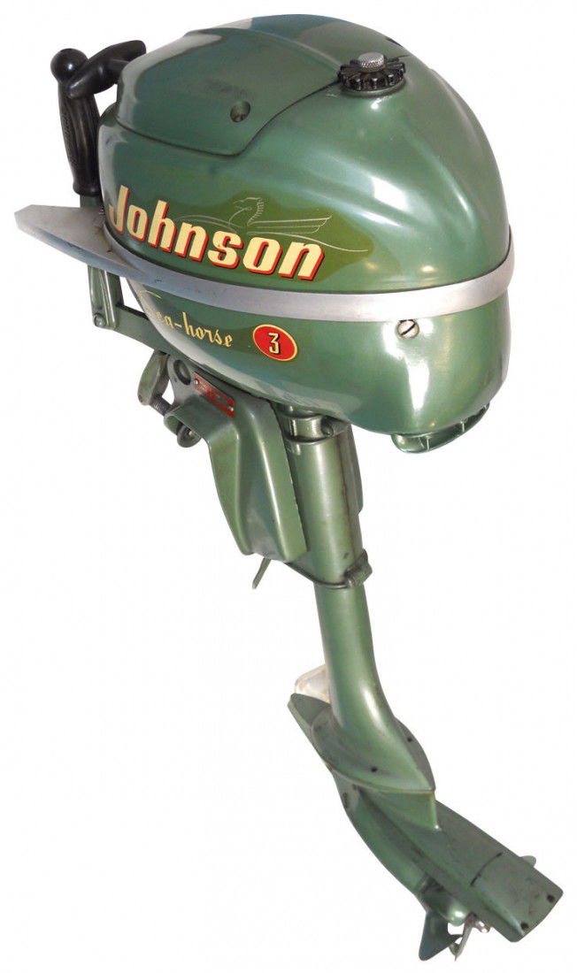 0429 Boat outboard motor, Johnson SeaHorse 3, c.1959, May 19, 2012