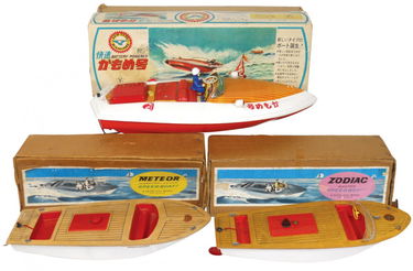 0540 Toy Boats 3 Sutcliffe Meteor Zodiac Plastic May 19 2012 Rich Penn Auctions In Mn