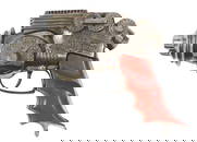 Toy Cap Pistol, Atomic Disintegrator, mfgd by Hubley, diecast nickel-plated metal w/plastic grips,