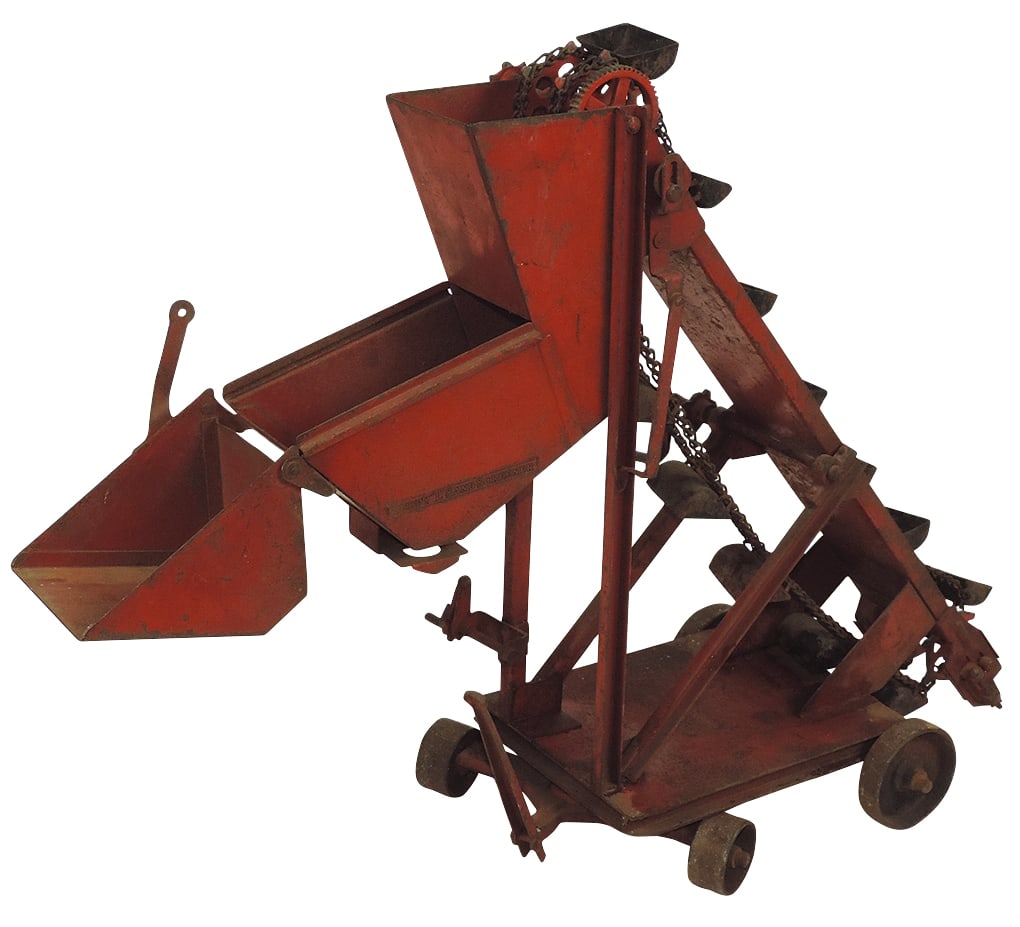 Toy Buddy L Sand Screener, pressed steel, mfgd by Moline Pressed Steel Co., Fair+ or better: Toy Buddy L Sand Screener, pressed steel, mfgd by Moline Pressed Steel Co., Fair+ or better non-working cond, 22"H.