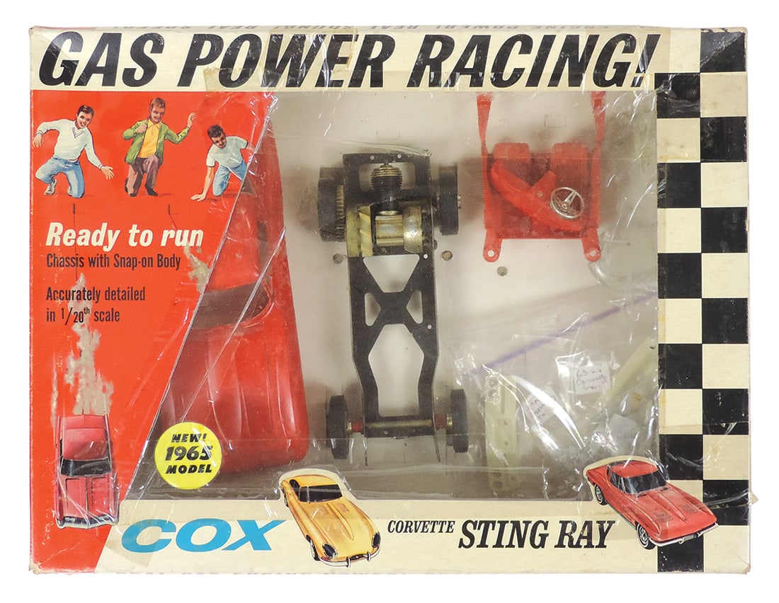 Toy Kit Car, Gas Powered Stingray, Disassembled Kit Mfgd By Cox W/later