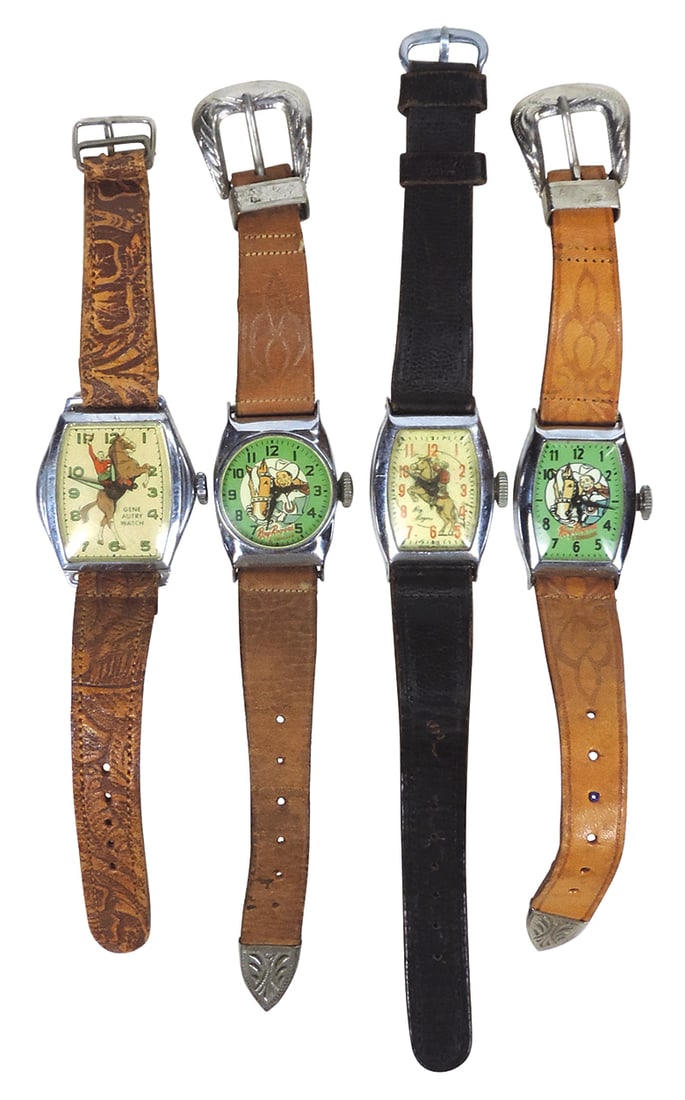Roy Rogers & Gene Autry Wrist Watches (4), 3 Roy Rogers & a Gene Autry, most in VG cond w/2 Roy: Roy Rogers & Gene Autry Wrist Watches (4), 3 Roy Rogers & a Gene Autry, most in VG cond w/2 Roy Rogers not working.