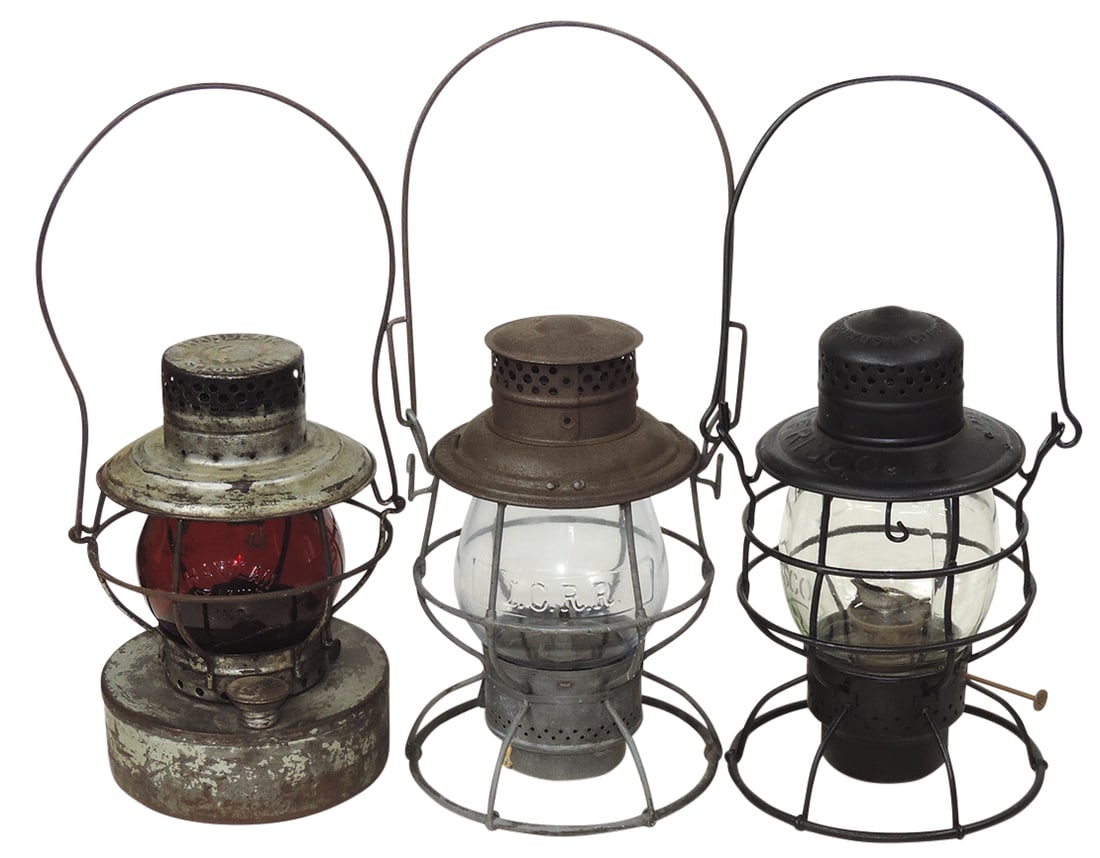 Railroad Brakeman's Lanterns (3), Star Head Light Co.-Frisco w/etched globe (Bullseye), Adlake (1 of 1)