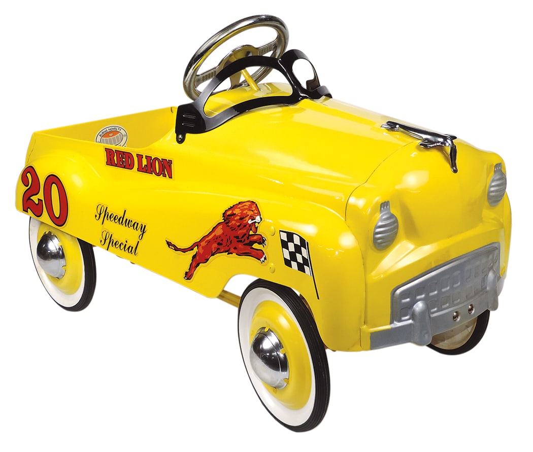 Child's Pedal Car, Red Lion Speedway Special, mfgd by Byrnes Novelty & Toy, pressed steel, Exc cond, (1 of 2)