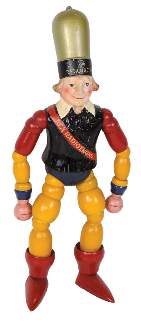 Advertising Figure, Radio Store RCA Radiotron, mfgd by Cameo, designed by Maxfield Parrish c.1926, (1 of 1)