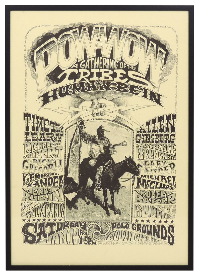 Rock & Roll Poster Pow-Wow, Golden Gate Polo Grounds w/illustration by Rick Griffin, Exc cond, later (1 of 1)