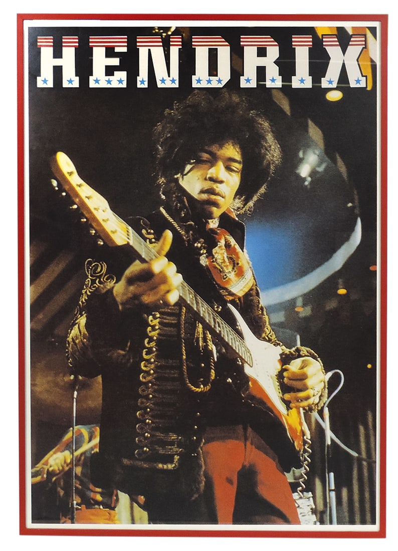 Rock & Roll Poster Jimi Hendrix, unknown edition, Exc cond, 34"H x 24"W.: Rock & Roll Poster Jimi Hendrix, unknown edition, Exc cond, 34"H x 24"W.