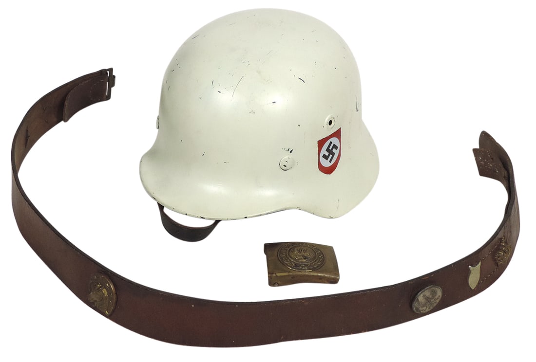 Militaria German Gear (2) SS Style Helmet w/later paint, dÃ©cor & liner and a WWI Imperial (1 of 4)