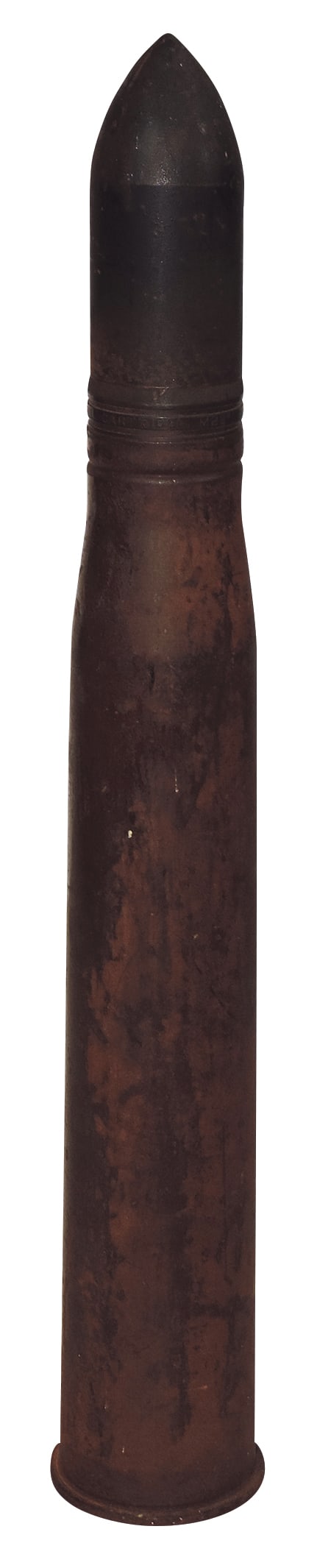 Military Cartridge, M22 Drill, iron w/partial copper finish, VG cond, 23"L.: Military Cartridge, M22 Drill, iron w/partial copper finish, VG cond, 23"L.