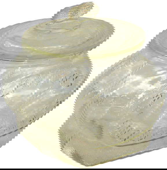 559 Planters Peanut football jar, embossed Planters Sa