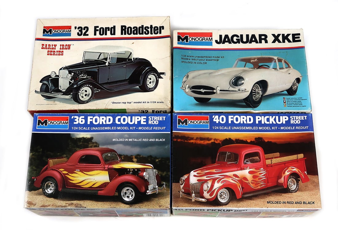Toy Scale Models (5), Monogram, 1936 Ford Coupe Street Rod, 1940 Ford Picku (1 of 2)