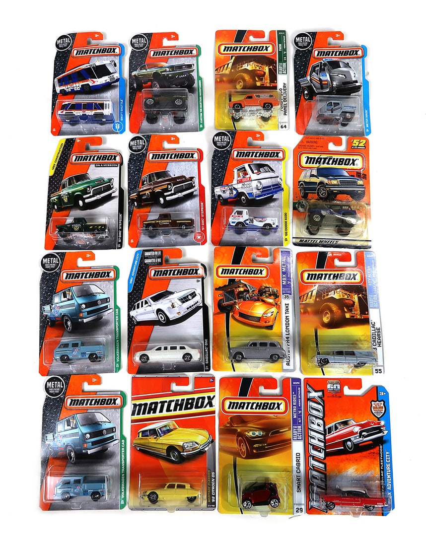 Matchbox (16), Volkswagen Transporter Cab (2), MBX Adventure City, Ford F-1 (1 of 3)