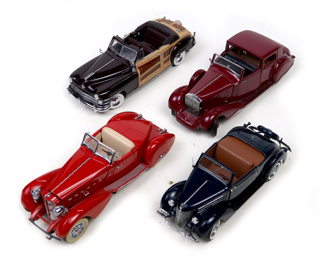 Toy Scale Models (4), 1938 Rolls Royce Phantom III, 1934 Packard V-12 LeBar (1 of 2)
