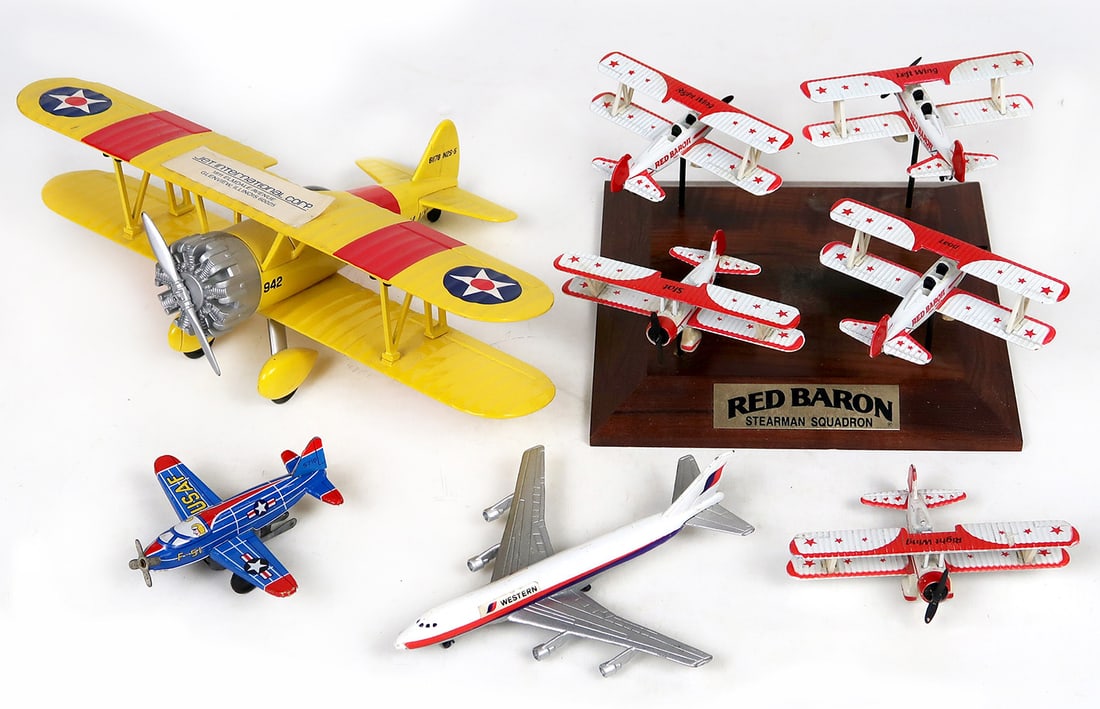 Airplane Models (8), incl Stearman Red Baron squadron &  Liberty Classic w/ (1 of 1)
