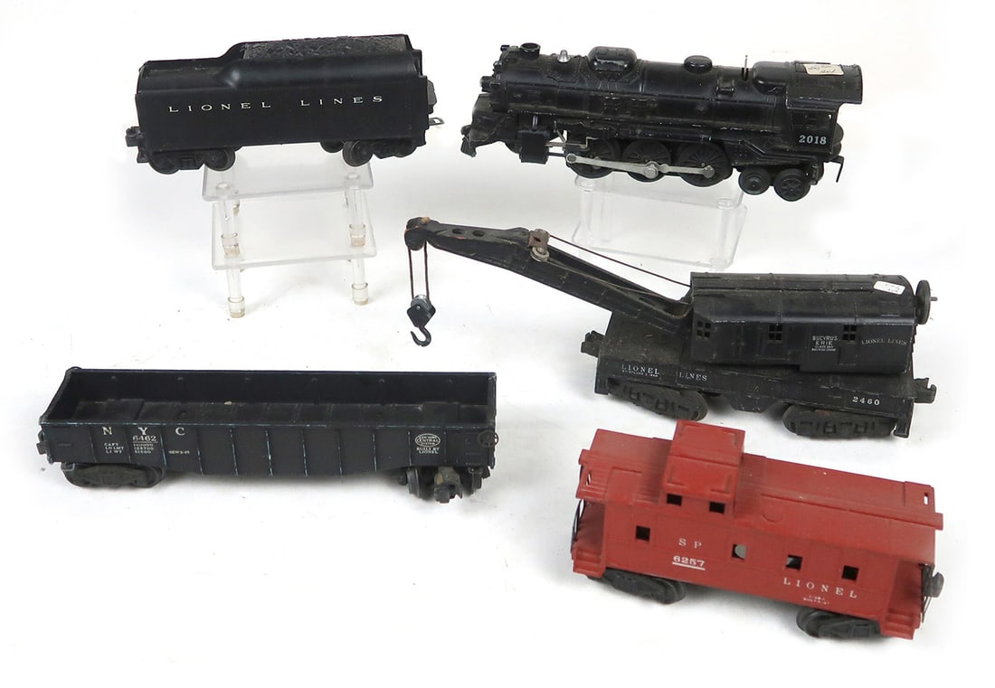 Toy Train (5), 2018 die-cast Steam Engine, 6257 SP Caboose, 6462 NYC Gondol (1 of 1)